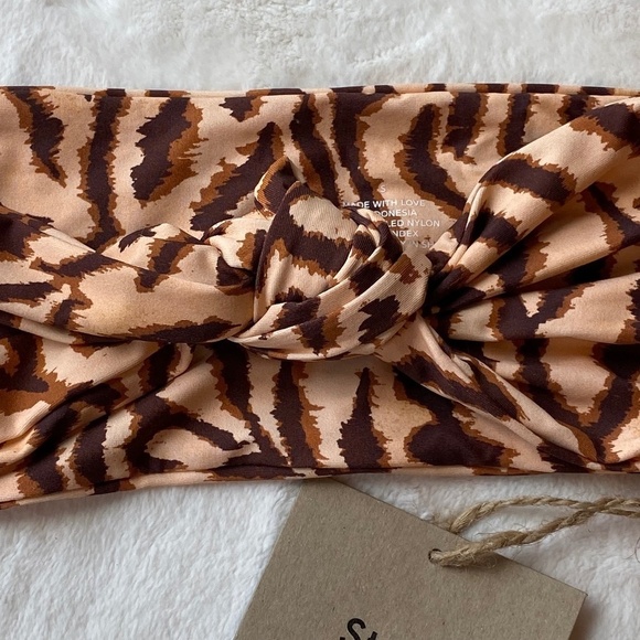 New! Stone Fox Swim Lele knotted bandeau bikini top 10656 - Picture 7 of 12